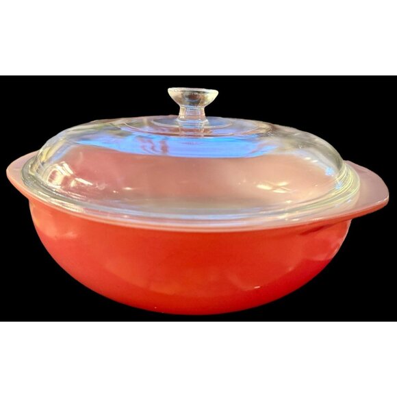 Vintage Pyrex 2 Qt Casserole Baking Dish Pink Flamingo - Picture 1 of 10